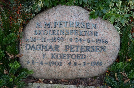 Billede af gravsten på Rønne Kirkegård